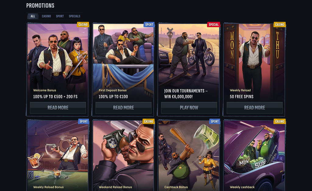 Mafia Casino Promotions